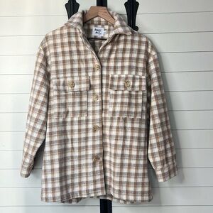Princess Polly plaid button down jacket XS/S